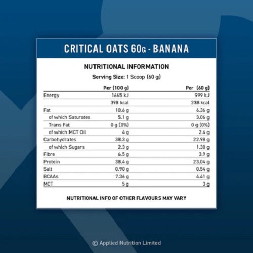 APPLIED NUTRITION CRITICAL OATS PROTEIN PORRIDGE 3KG