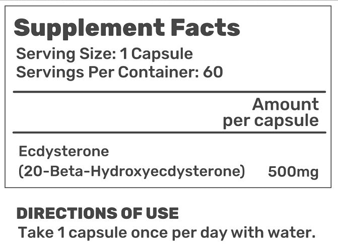 NOWHEY ECDYSTERONE - 60 SERVES