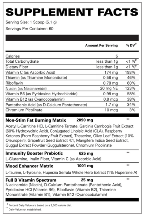 EHP LABS OXYSHRED NON STIM ULTRA CONCENTRATED FATBURNER - Bay Supplements