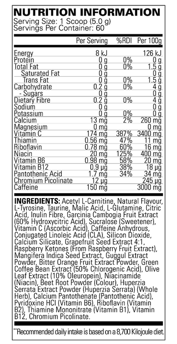 EHP LABS OXYSHRED FAT BURNER