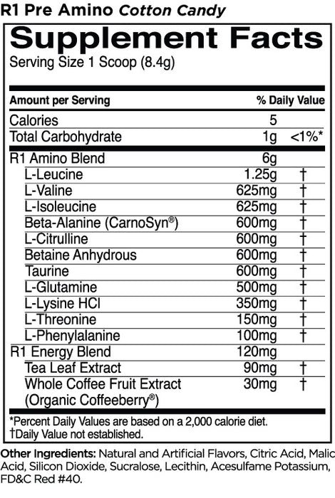 RULE 1 PRE AMINO 30 SERVES - DATED 24 SEPT 25