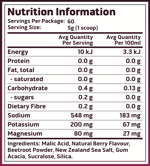 MAHI MAN INCLUSION HYDR8 ELECTROLYTE REHYDRATION 60 SERVES - MIXED BERRY