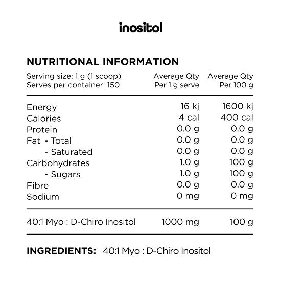 SWITCH NUTRITION 100% PURE INOSITOL 150G