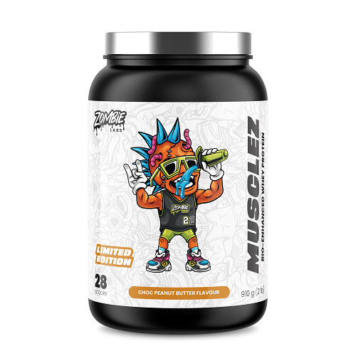 ZOMBIE LABS MUSCLEZ BIO-ENHANCED WHEY PROTEIN 2LB - DATED 10/25