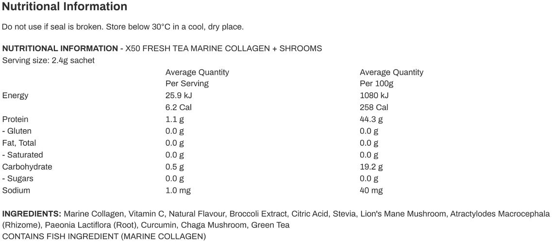 X50 FRESH TEA - 6 SERVES - DATED 4/25