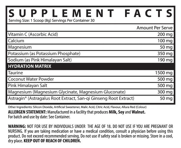 INSPIRED HYDRATE - 30 SERVES