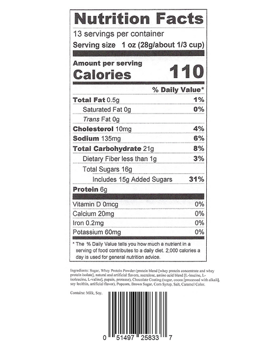 OMAHA PROTEIN POPCORN OPP 369G BAG