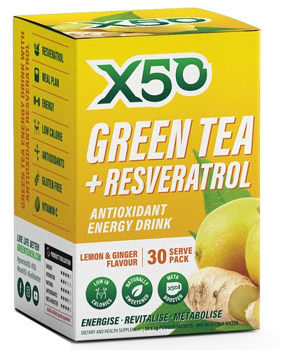 X50 GREEN TEA + RESVERATROL 30 SERVE