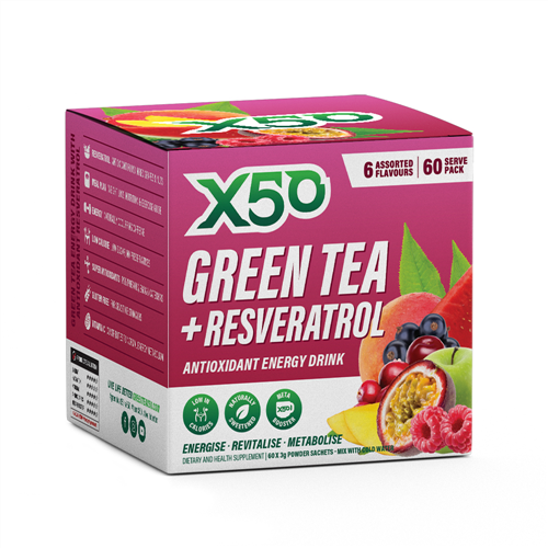 X50 GREEN TEA + RESVERATROL 60 SERVE