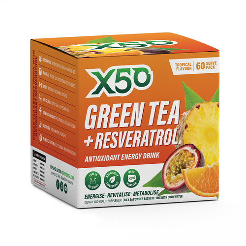 X50 GREEN TEA + RESVERATROL 60 SERVE