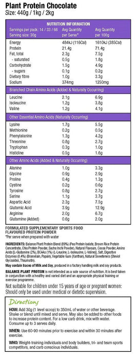 BALANCE PLANT PROTEIN 2KG - Bay Supplements