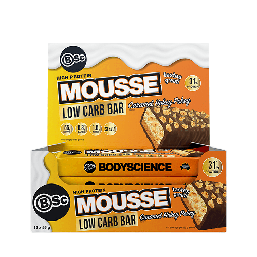 BSC LOW CARB MOUSSE BAR 55G - BOX OF 12 - Bay Supplements