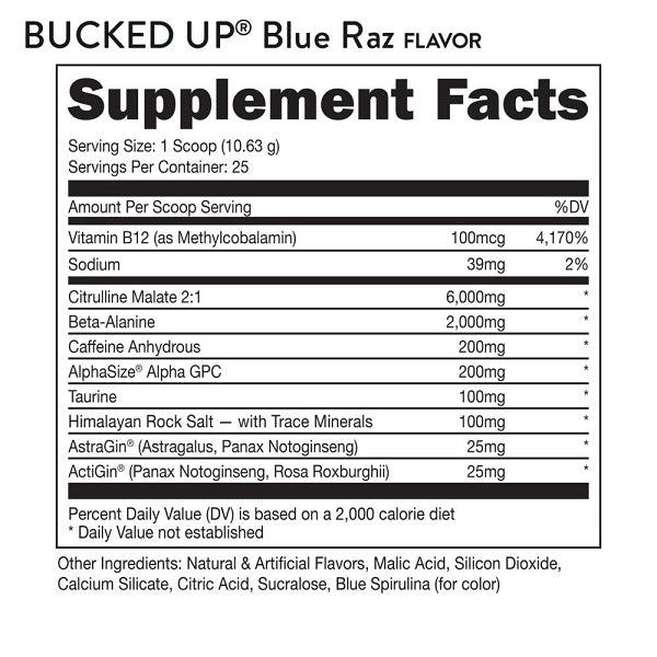 BUCKED UP PRE-WORKOUT - Bay Supplements
