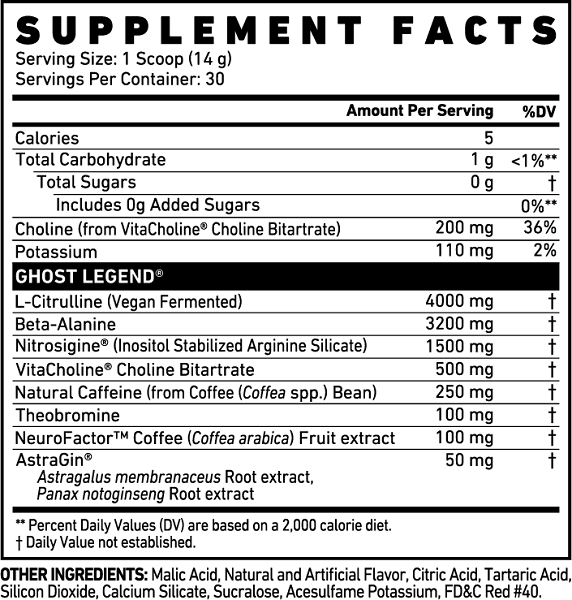 GHOST LEGEND V3 PRE-WORKOUT 30 SERVES - Bay Supplements