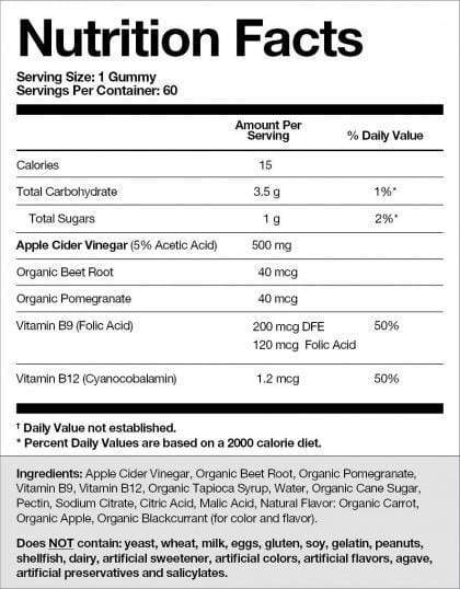 GOLI APPLE CIDER VINEGAR GUMMIES - Bay Supplements
