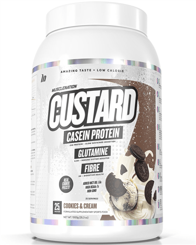 MUSCLE NATION CUSTARD CASEIN PROTEIN - Bay Supplements