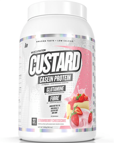 MUSCLE NATION CUSTARD CASEIN PROTEIN - Bay Supplements