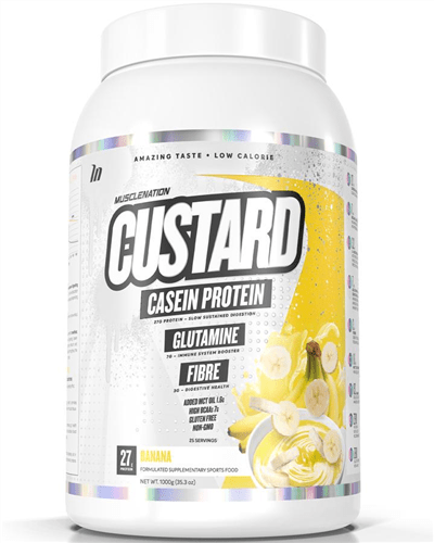 MUSCLE NATION CUSTARD CASEIN PROTEIN - Bay Supplements