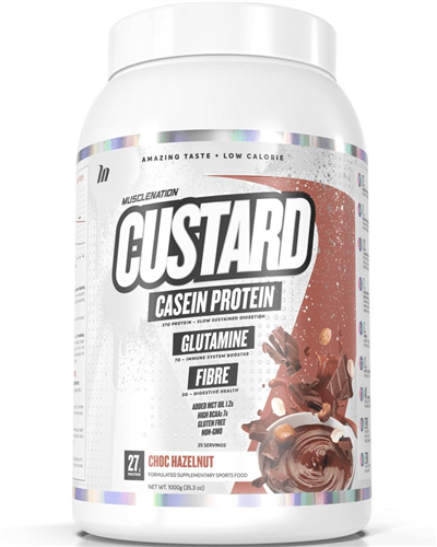 MUSCLE NATION CUSTARD CASEIN PROTEIN - Bay Supplements