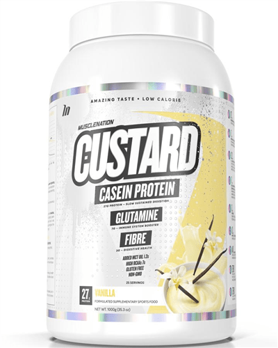 MUSCLE NATION CUSTARD CASEIN PROTEIN - Bay Supplements