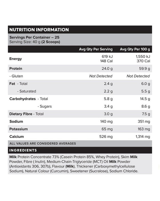 MUSCLE NATION CUSTARD CASEIN PROTEIN - Bay Supplements