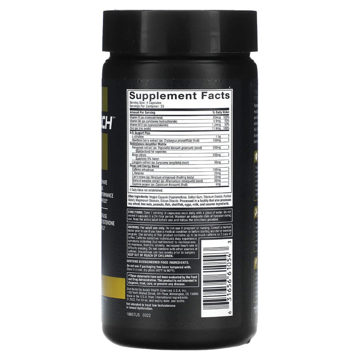 MUSCLETECH 3-IN-1 TESTOSTERONE BOOSTER 100 CAPSULES - Bay Supplements