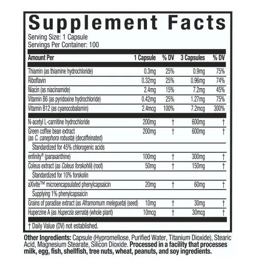 MUSCLETECH BURN IQ SMART THERMO 100 CAPS - Bay Supplements