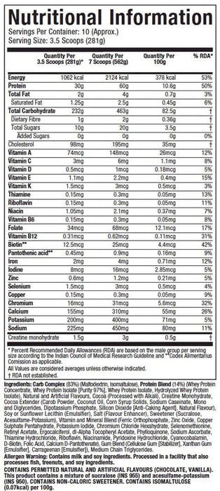 MUSCLETECH MASS TECH EXTREME 2000 12LB - Bay Supplements