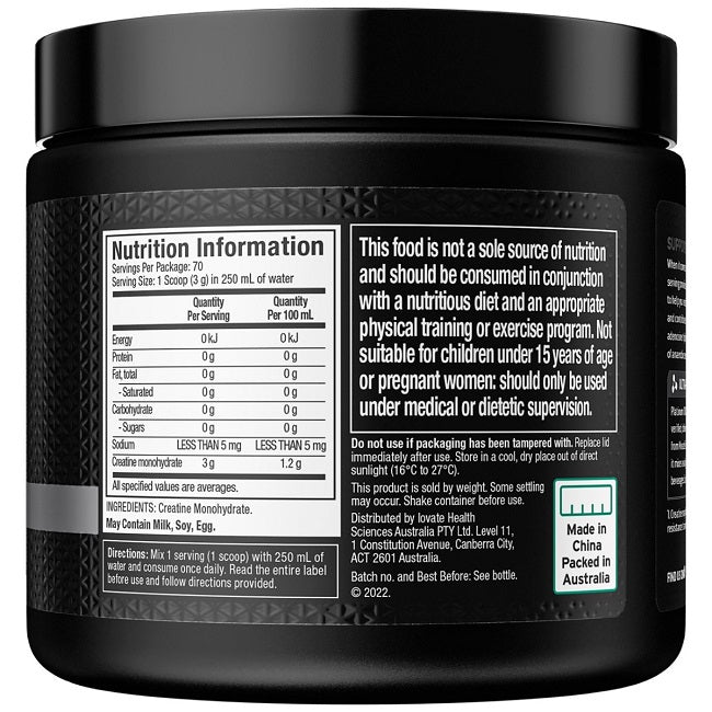 MUSCLETECH PLATINUM 100% CREATINE MONOHYDRATE 210G - Bay Supplements
