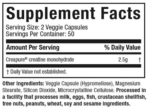 MUSCLETECH PLATINUM CREAPURE 100 VEGE CAPSULES - Bay Supplements