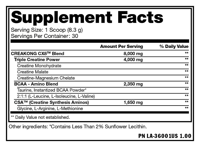 MUTANT CREAKONG CX8 249G - Bay Supplements