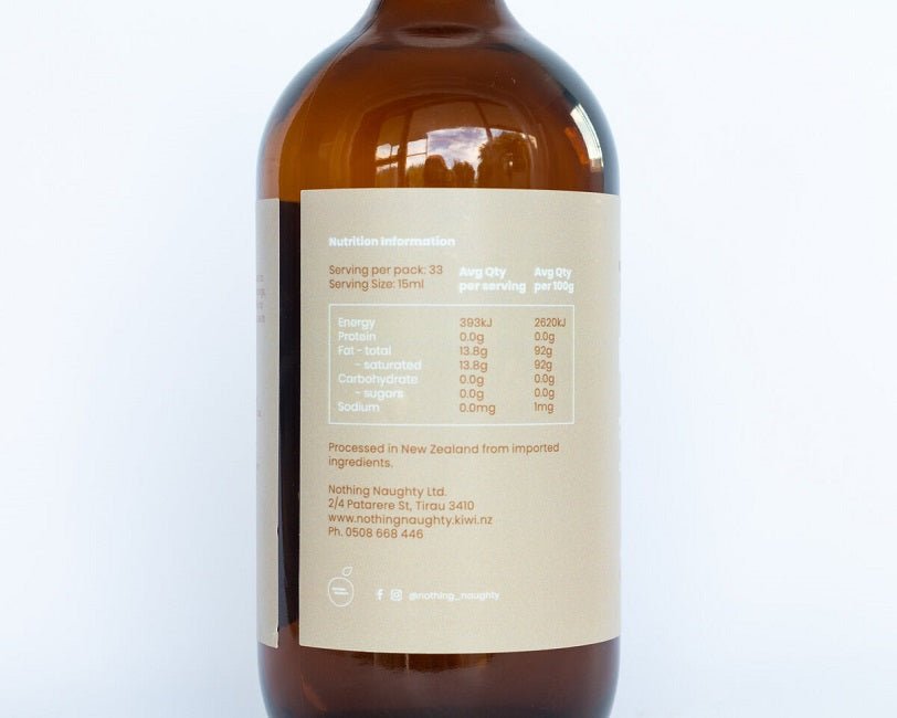 NOTHING NAUGHTY MCT OIL 500ML - Bay Supplements