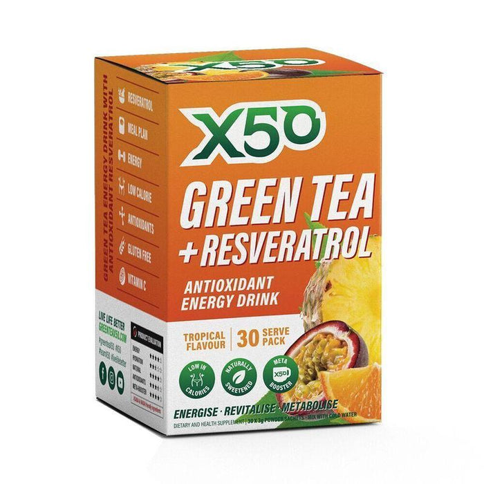 X50 GREEN TEA + RESVERATROL 30 SERVE