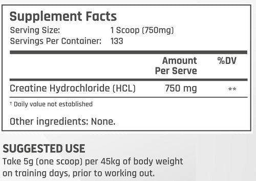 ATHLETECH CREATINE HCL 133 SERVE