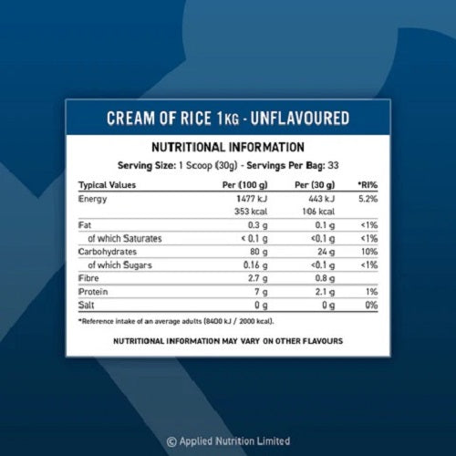 APPLIED NUTRITION CREAM OF RICE 1KG