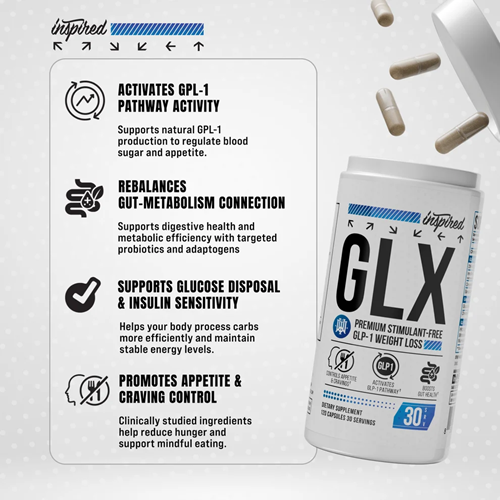 INSPIRED GLX | 4-IN-1 METABOLIC & APPETITE SUPPORT - 120 CAPSULES