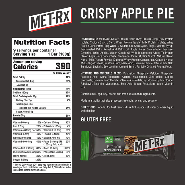 MET-RX BIG 100 MEAL REPLACEMENT BAR - SINGLE