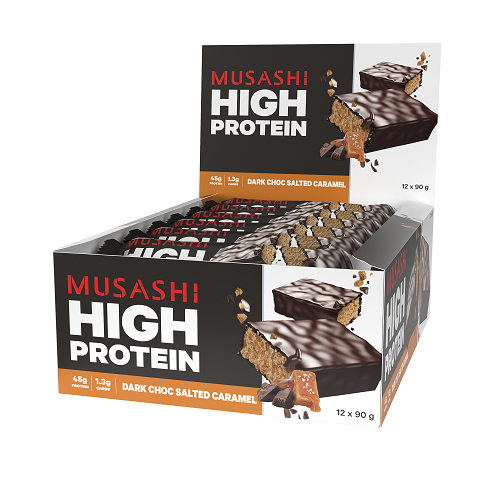 MUSASHI P45 HIGH PROTEIN BARS BOX OF 12