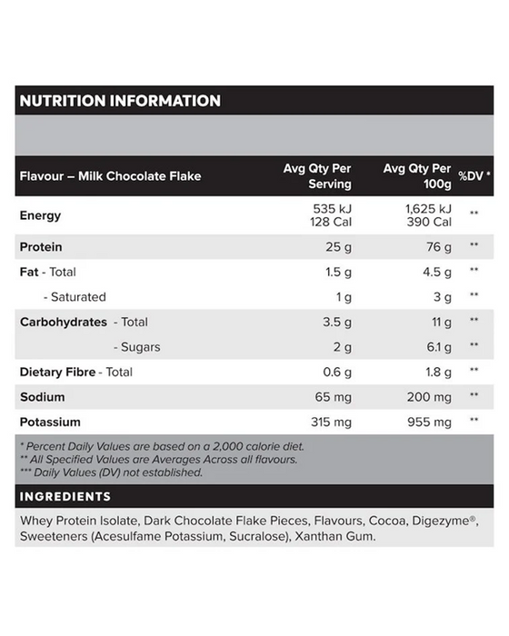 MUSCLE NATION 100% WHEY PROTEIN ISOLATE POWDER - 30 SERVES