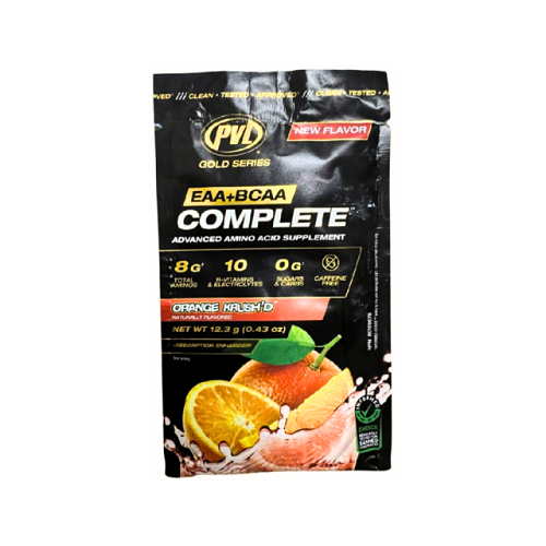 PVL GOLD SERIES EAA+BCAA COMPLETE SAMPLE PACKET - ORANGE KRUSHD