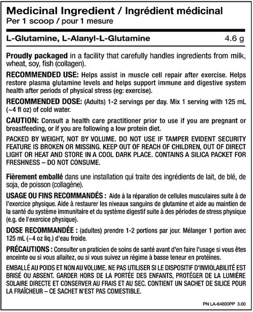 PVL GOLD SERIES GLUTAMINE GOLD+ UNFLAVOURED 1100G - DATED 3/26