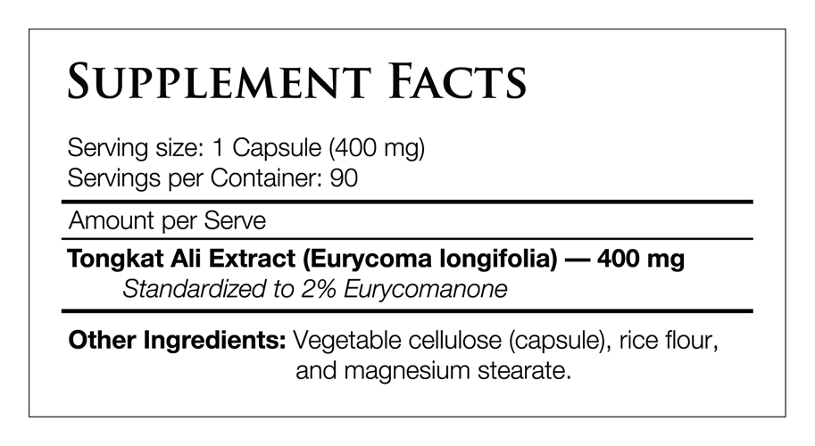 PACK NUTRITION ELEMENTALS TONGKAT ALI 90 CAPS