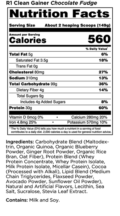 RULE 1 CLEAN GAINER 10LB