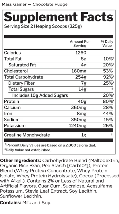 RULE 1 MASS GAINER 6LB