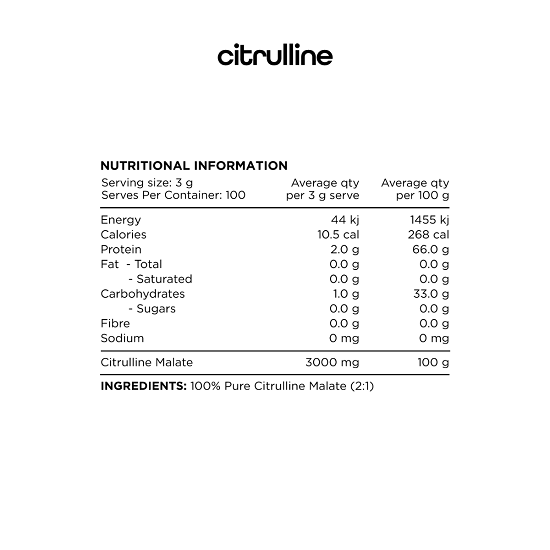 SWITCH NUTRITION CITRULLINE MALATE 100 SERVES