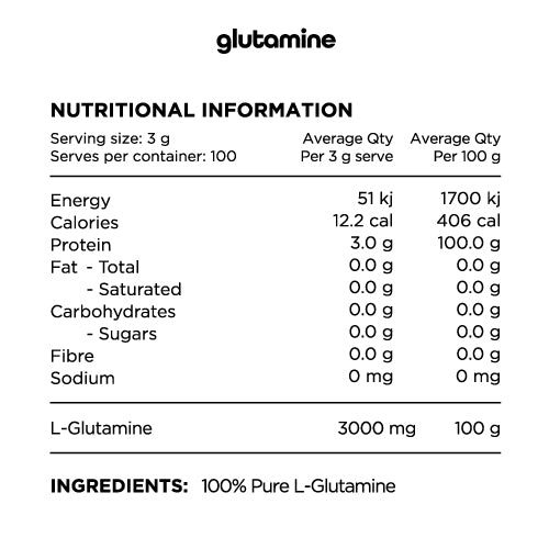 SWITCH NUTRITION ESSENTIALS GLUTAMINE - 100 SERVES
