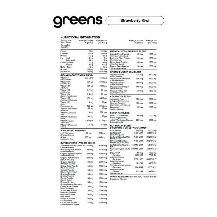 SWITCH NUTRITION GREENS 20 x 5G SACHETS