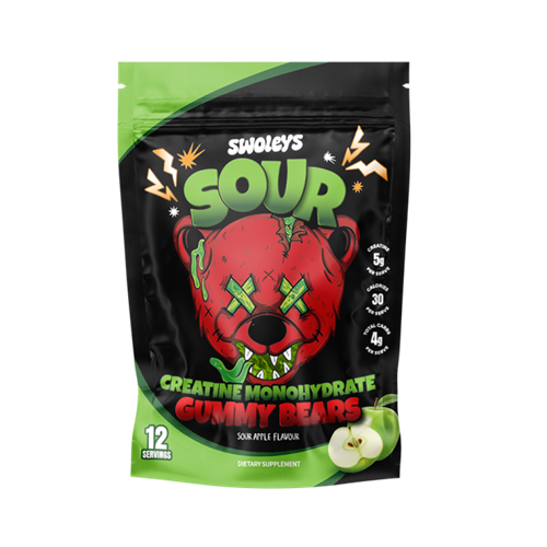 SWOLEYS CREATINE MONOHYDRATE GUMMIES 12 SERVE - SOUR APPLE