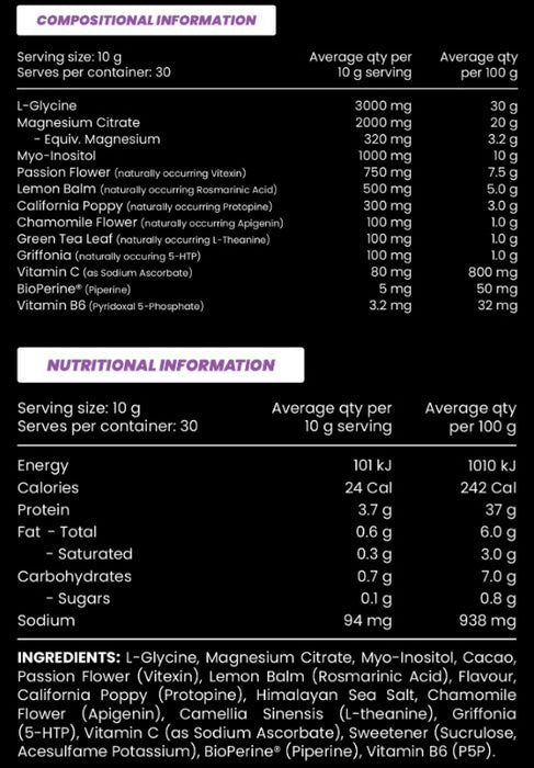 ZOMBIE LABS BLACKOUTZ SLEEP FORMULA 30 SERVES