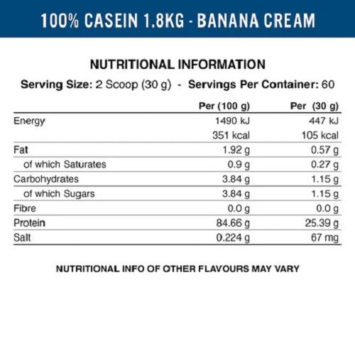 APPLIED NUTRITION 100% CASEIN PROTEIN 1.8KG - DATED 1/26 & 2/26 - Bay Supplements